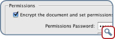 BatchOutput for Microsoft Office: PDF security options (screenshot)